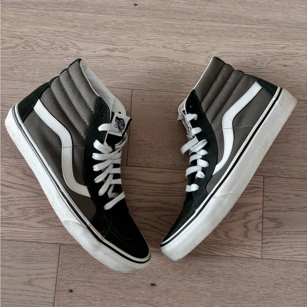 Vans Black and White High-Top Sneakers